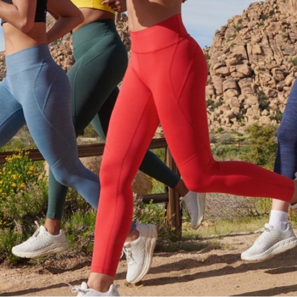 Outdoor Voices Red High-Waisted Leggings for Active Lifestyle